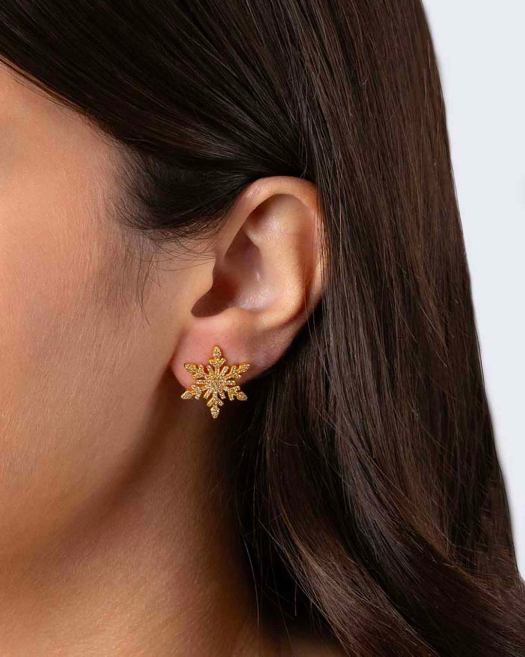 Orecchino Snowflake Pavé