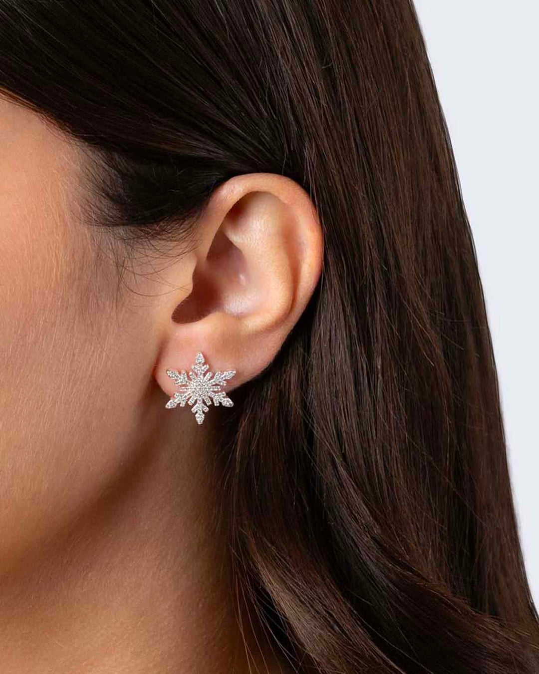 Orecchino Snowflake Pavé