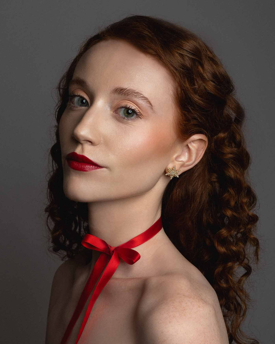 Orecchino Snowflake Pavé