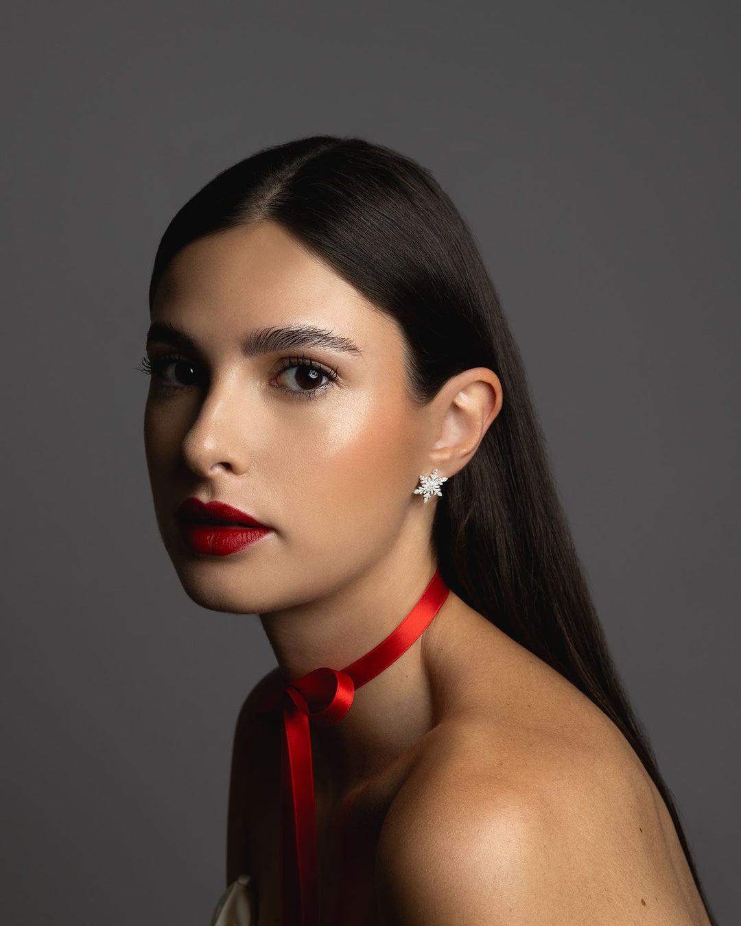 Orecchino Snowflake Pavé