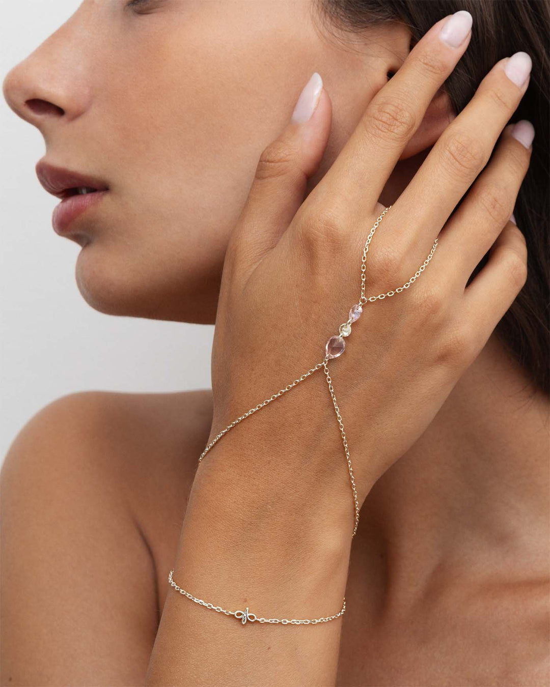 baciamano bacio non incluso argento indossato