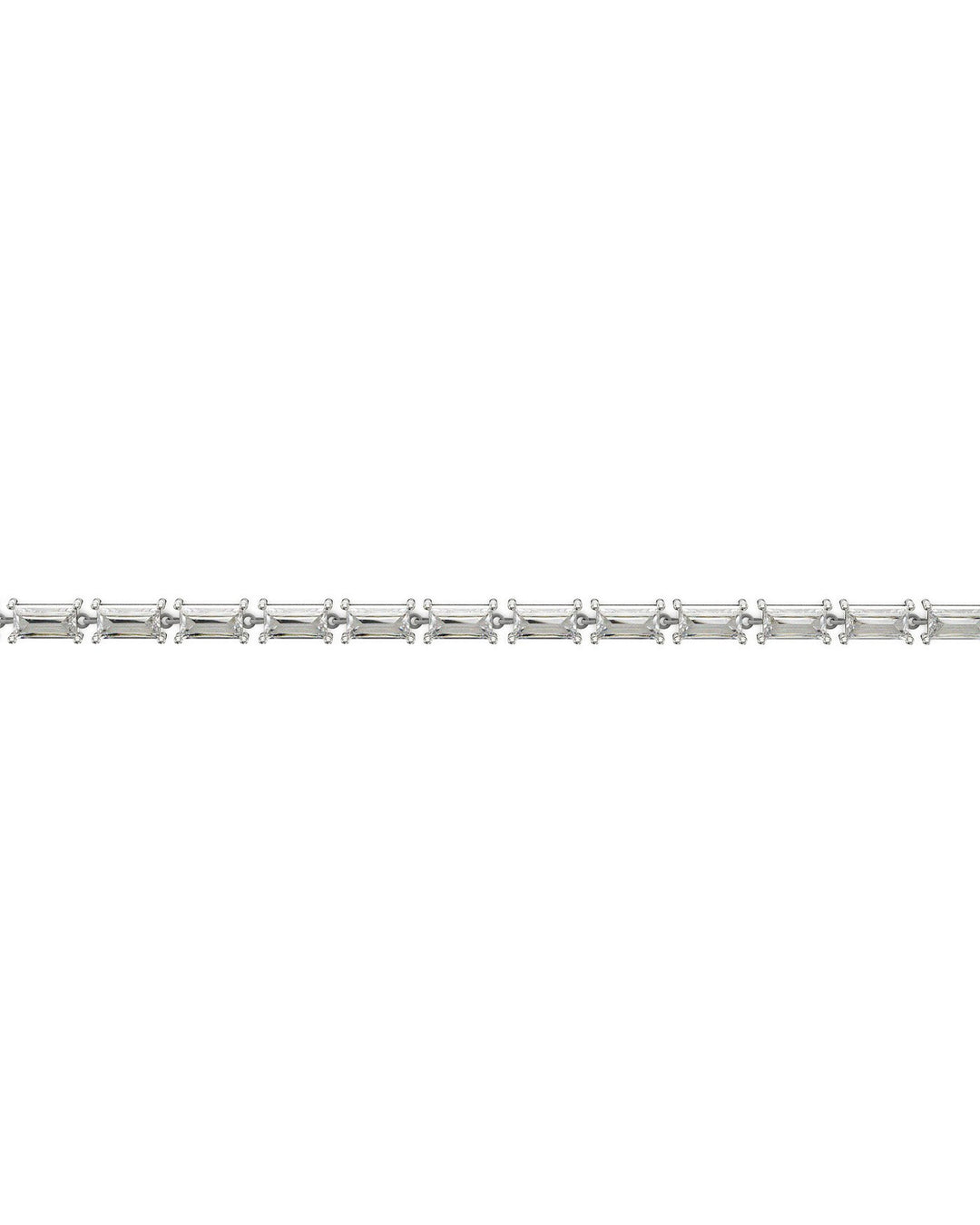 dettaglio del bracciale baguette argento