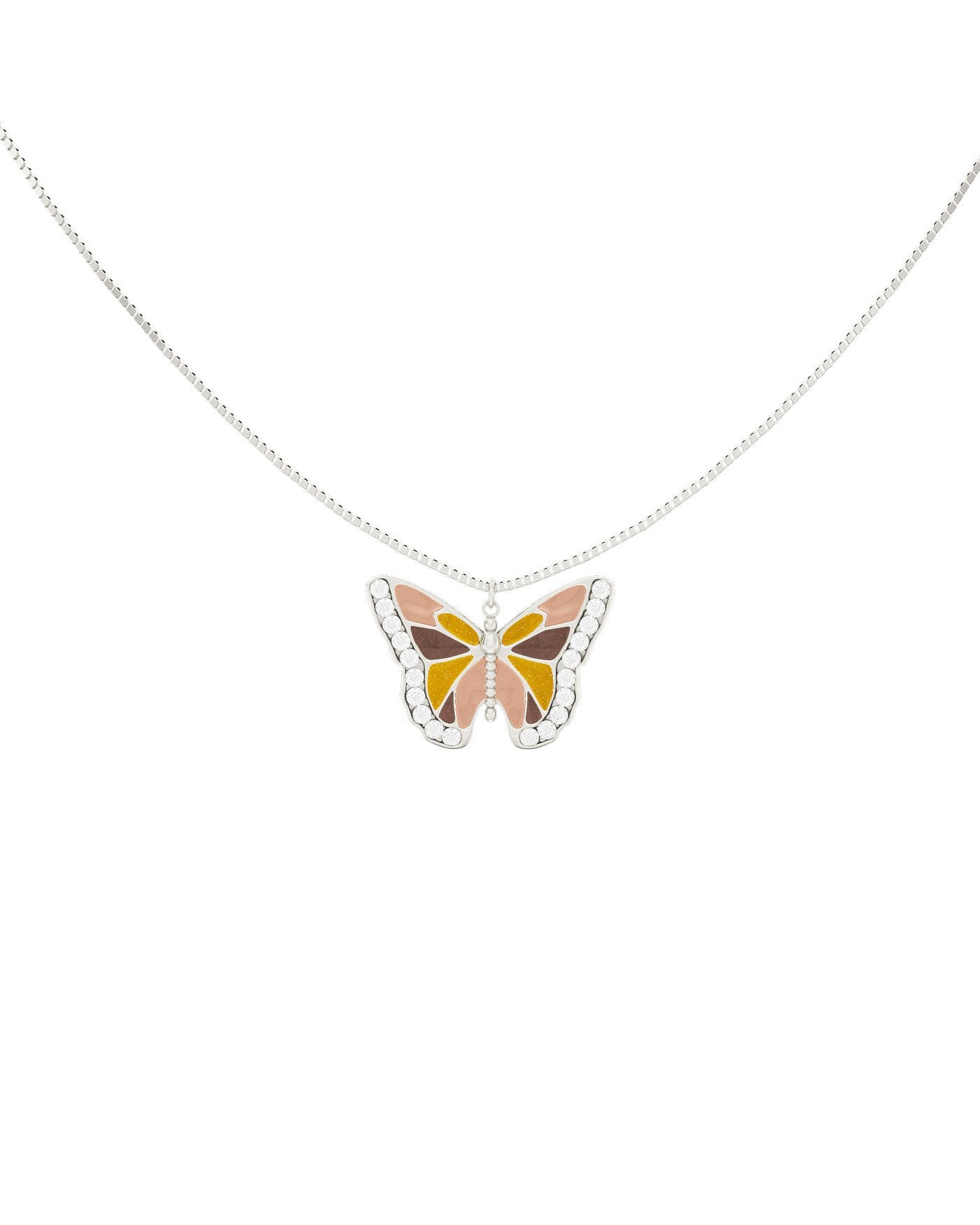 Collana Con Farfalla In Argento 925 E Zirconi Cll2183 - Foto 6