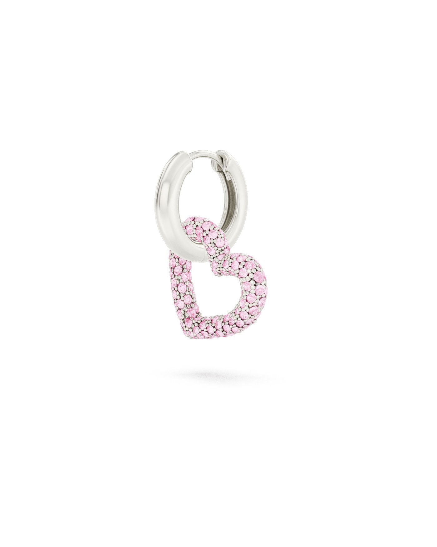 Set Di 3 Orecchini A Cerchio Cuore Minimal - Orecchini A Clip Regolabili Non Forati - Argento, Senza Nichel, Gioielli Per Donna - 3