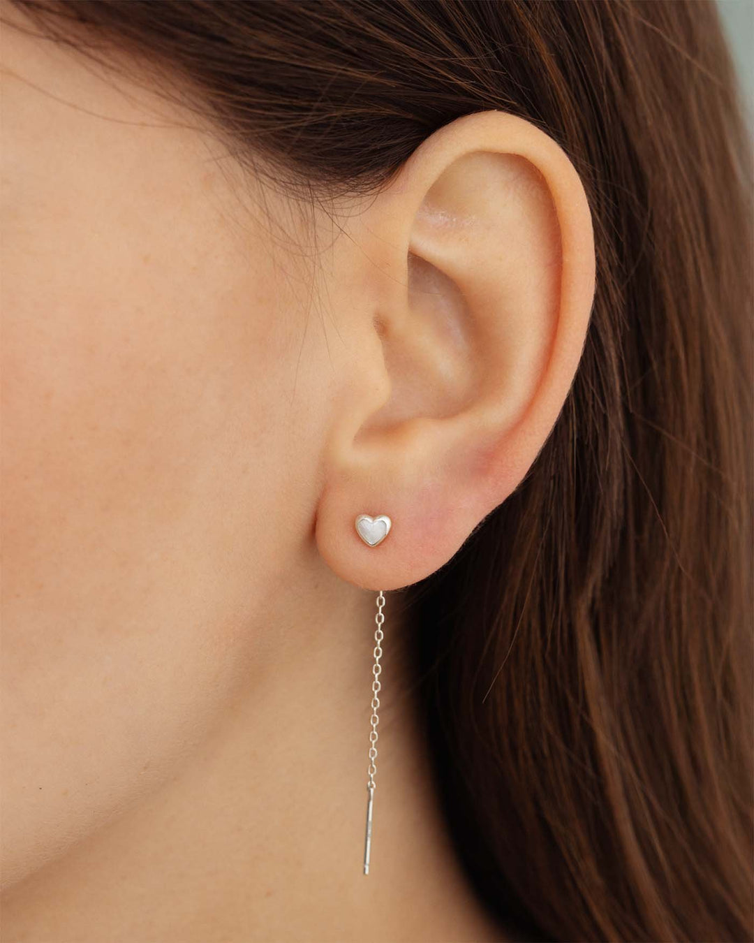 close up del lovli cuore madreperla argento