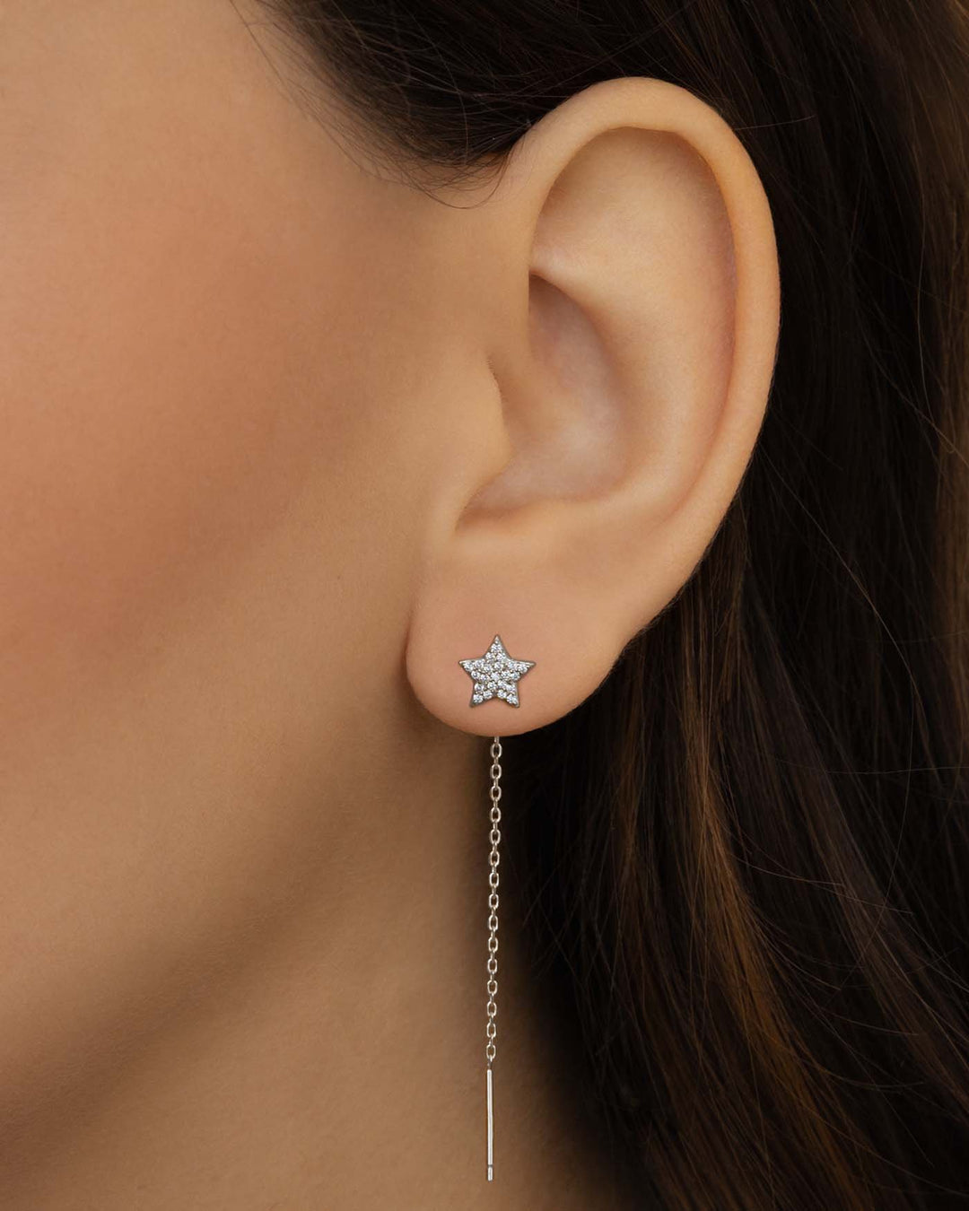 close up del lovli stella pave argento