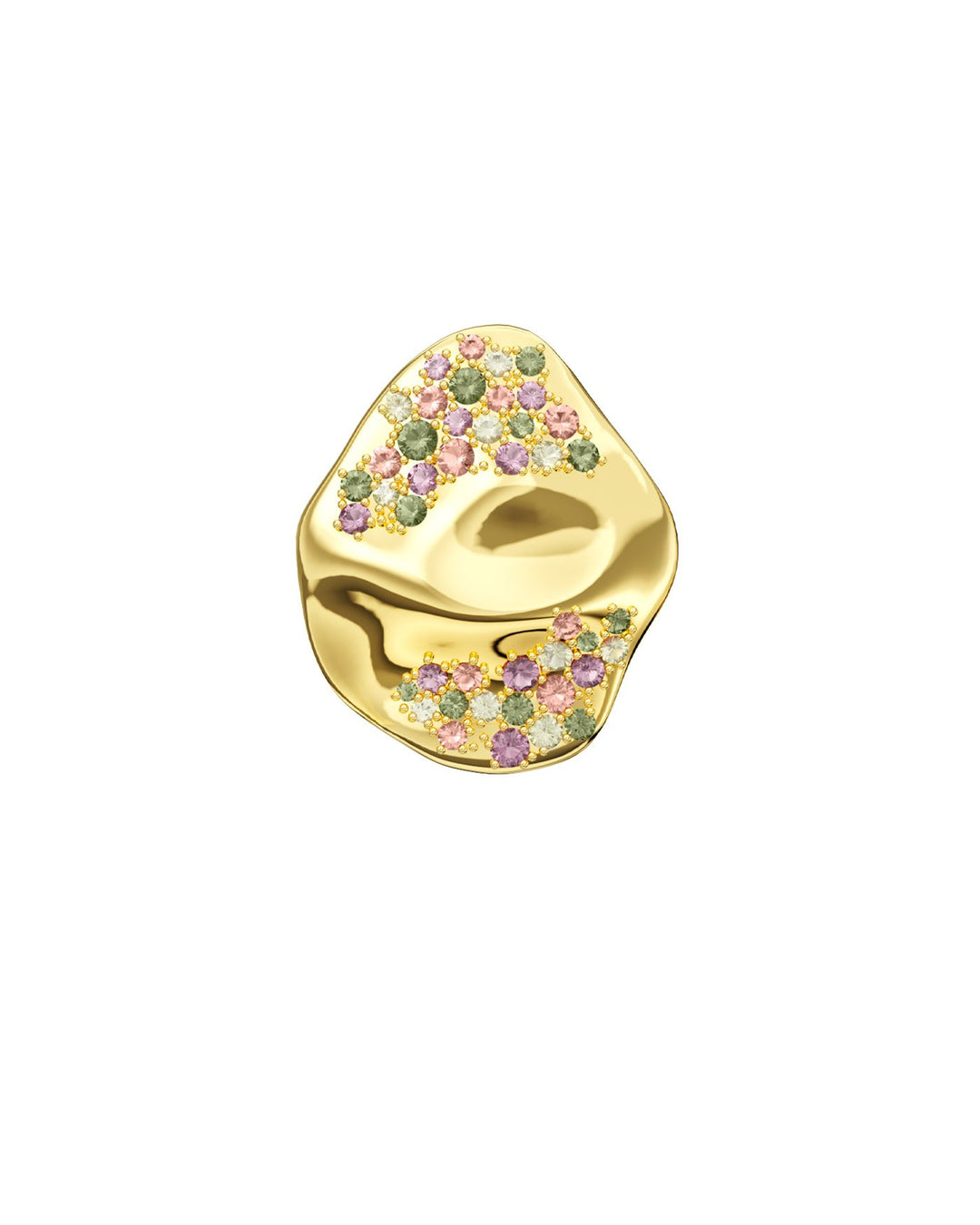 orecchino horizon grande placcato oro