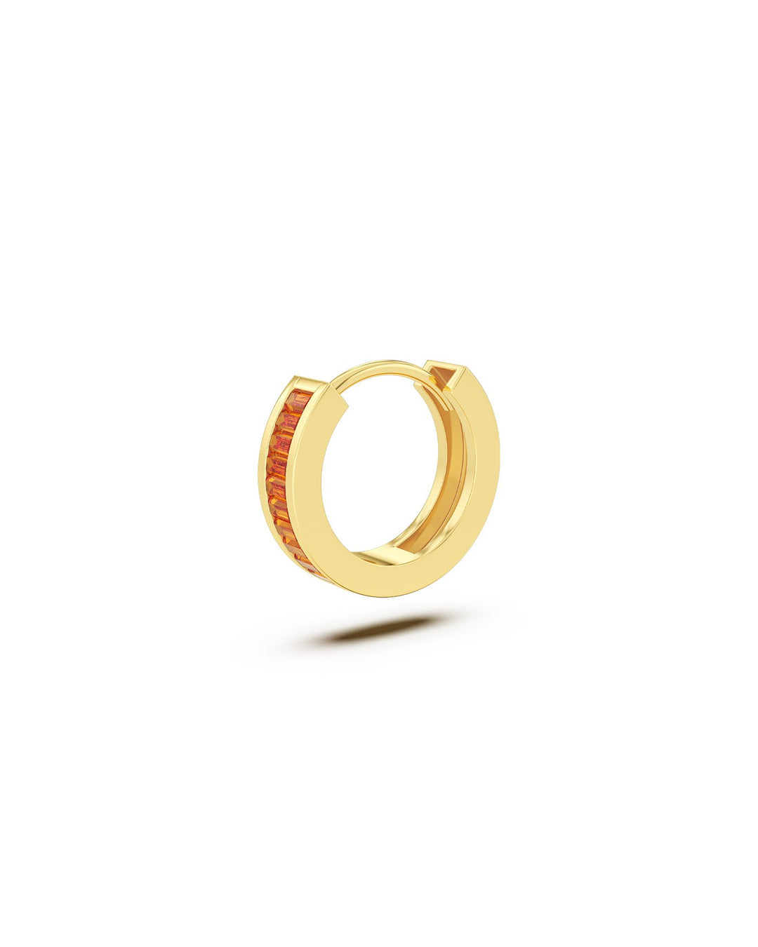 hoop zirconia arancione placcato oro nel set arancione