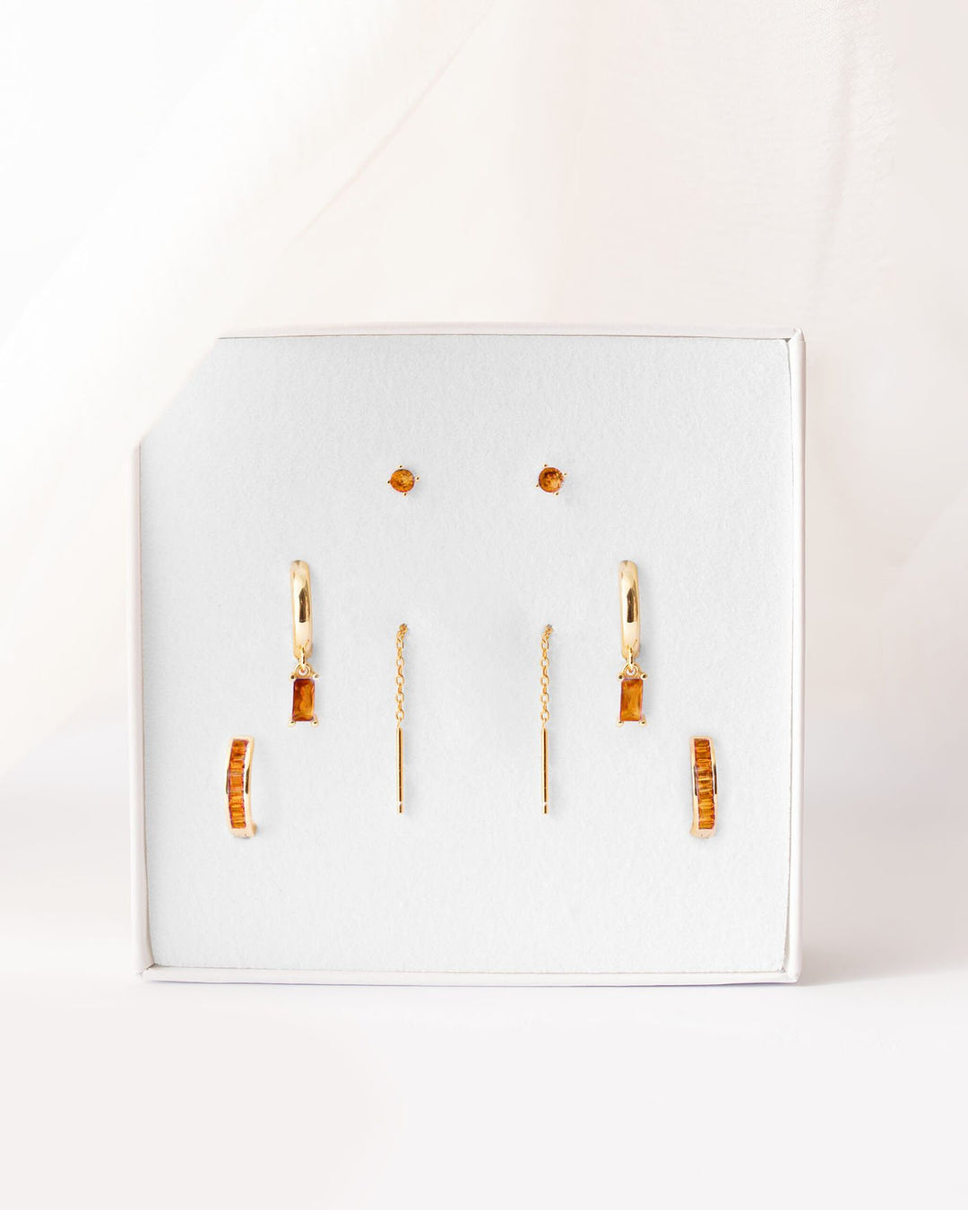 set arancione placcato oro