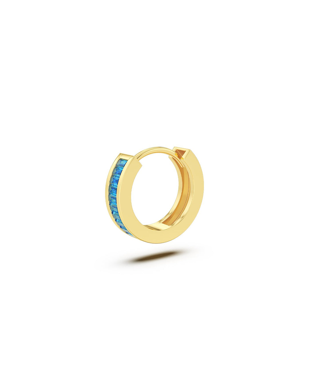 hoop zirconia azzurro placcato oro nel set azzurro