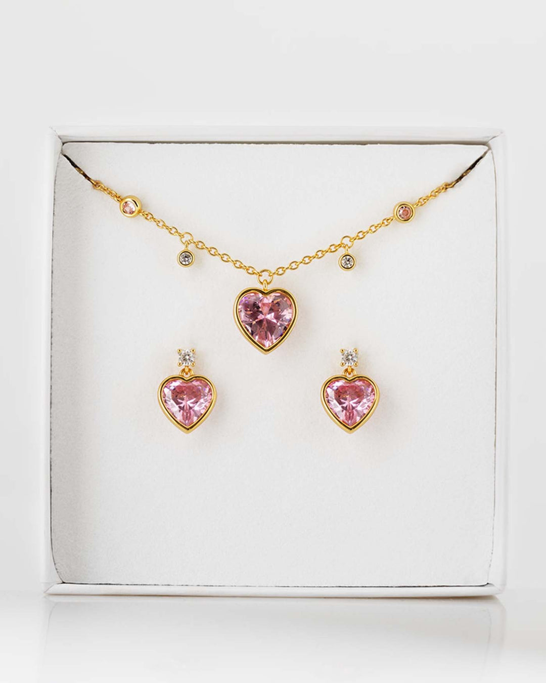 set heartly placcato oro