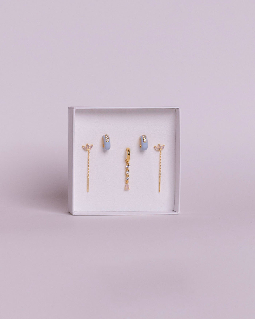 set petals placcato oro