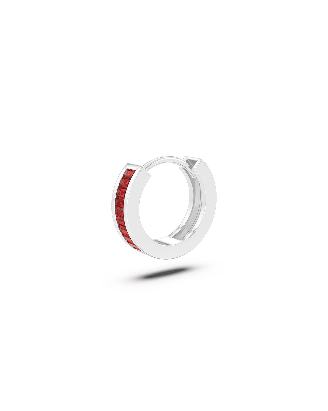 hoop zirconia rosso argento nel set rosso