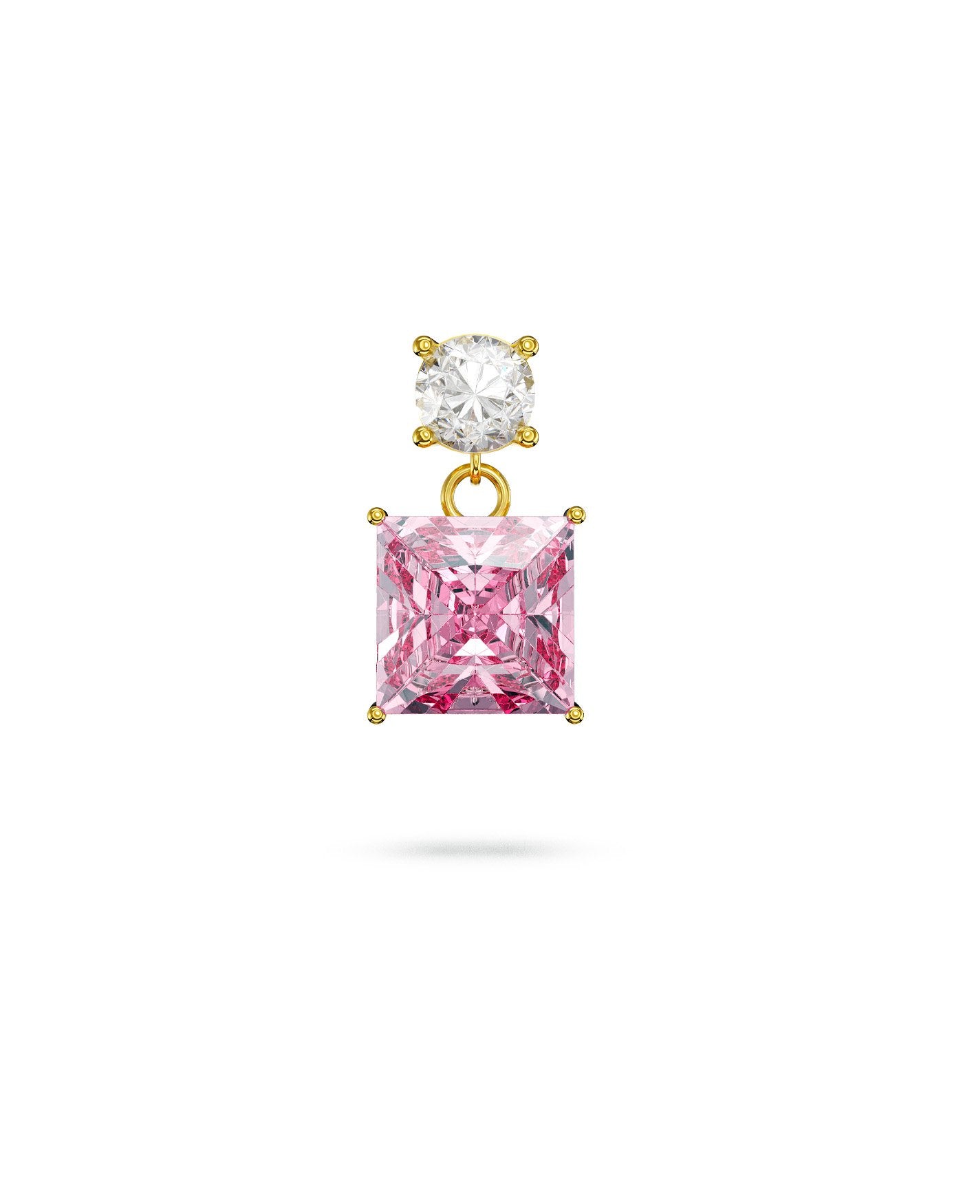 Orecchini a cerchio con sfere e elemento pendente da Donna in Oro 18 Orecchini a cerchio con sfere e elemento pendente da Donna in Oro 18