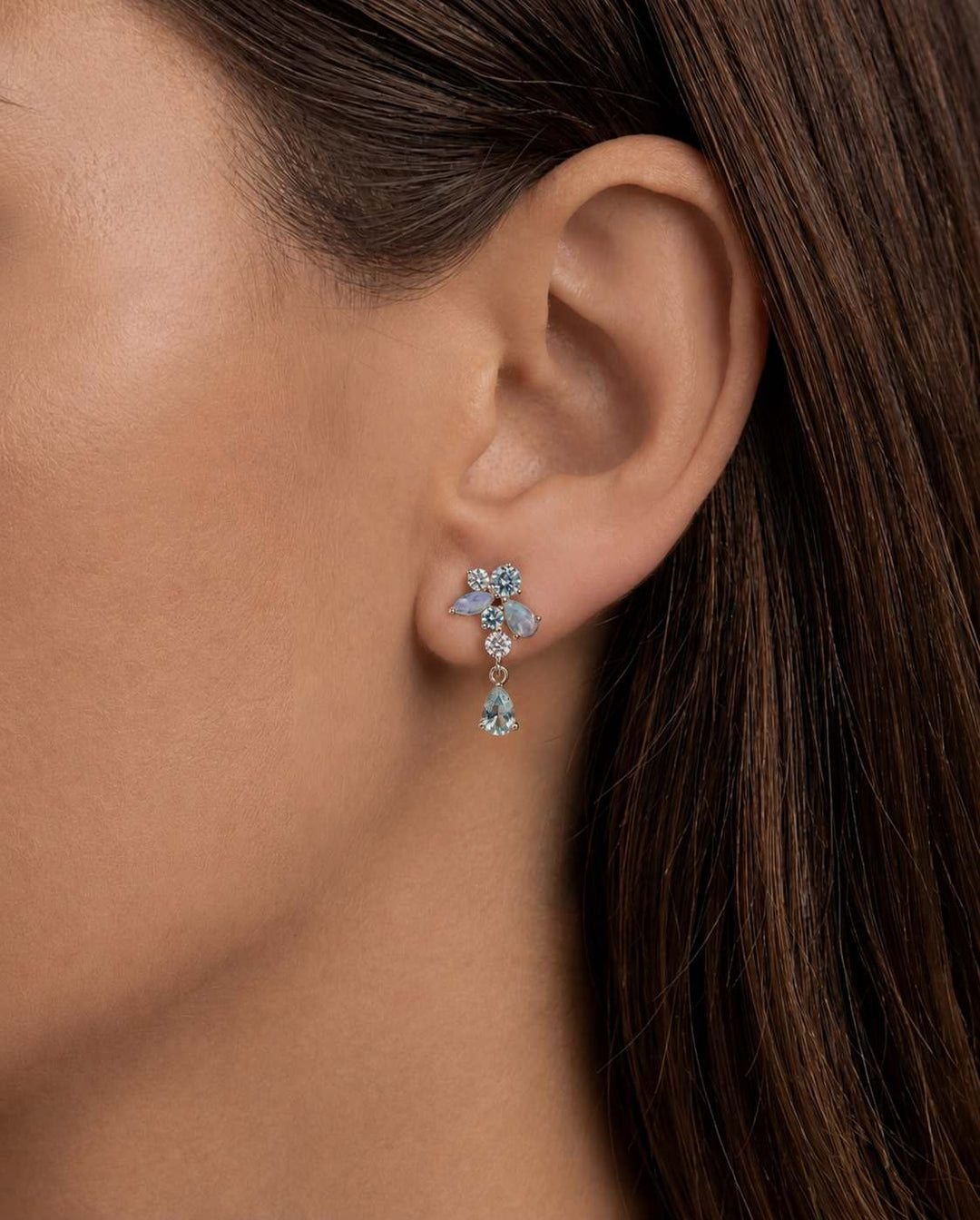 Orecchino Pendente Aquamarine