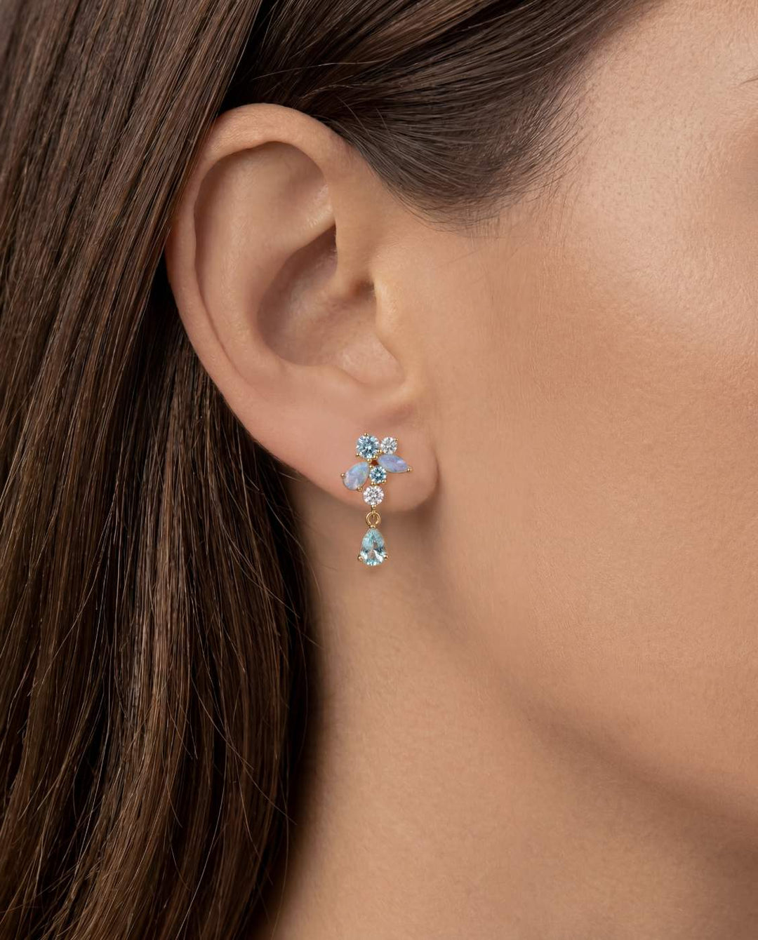 Orecchino Pendente Aquamarine