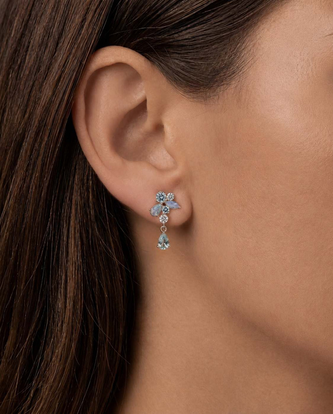 Orecchino Pendente Aquamarine