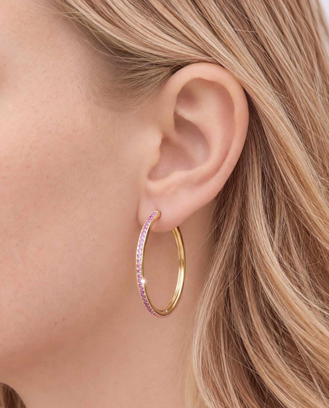 Hoop Pavé Rosa