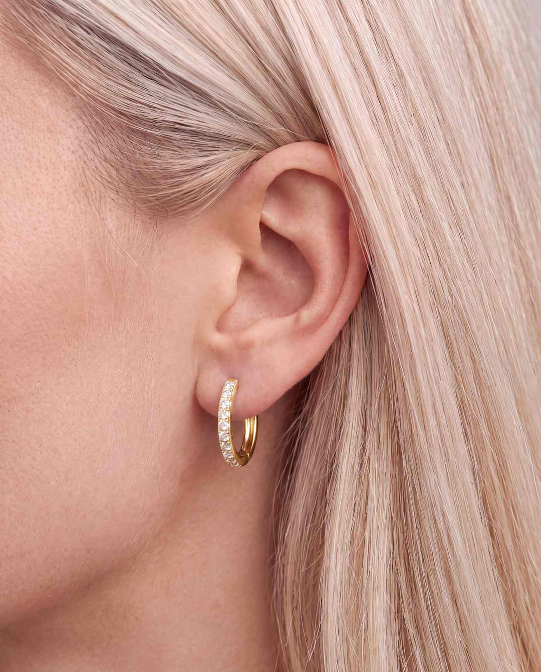 Hoop Pavé Bianco