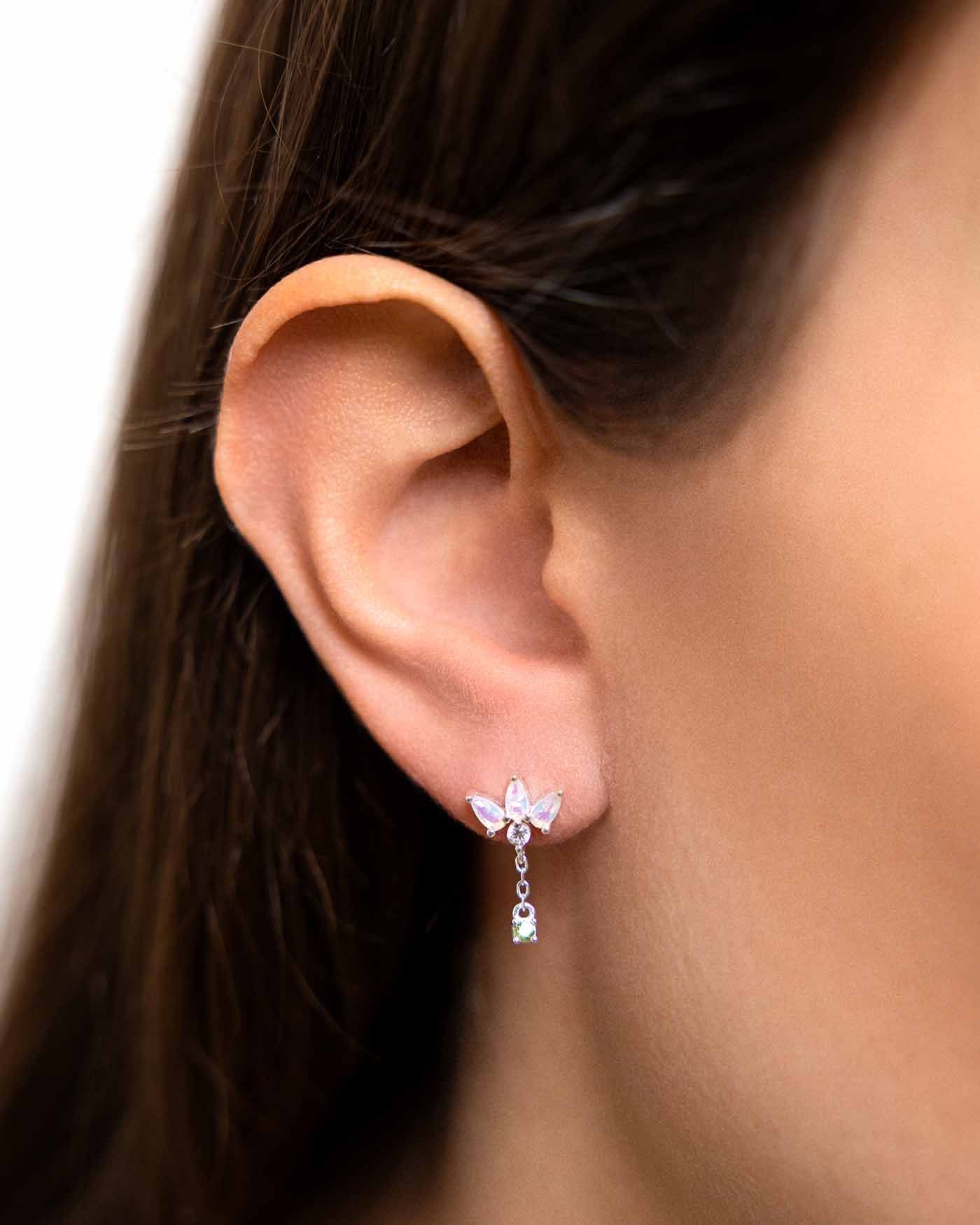 AoedeJ Orecchini Pendenti A Goccia In Argento 925 Con Zirconi Cubici - Da Sposa