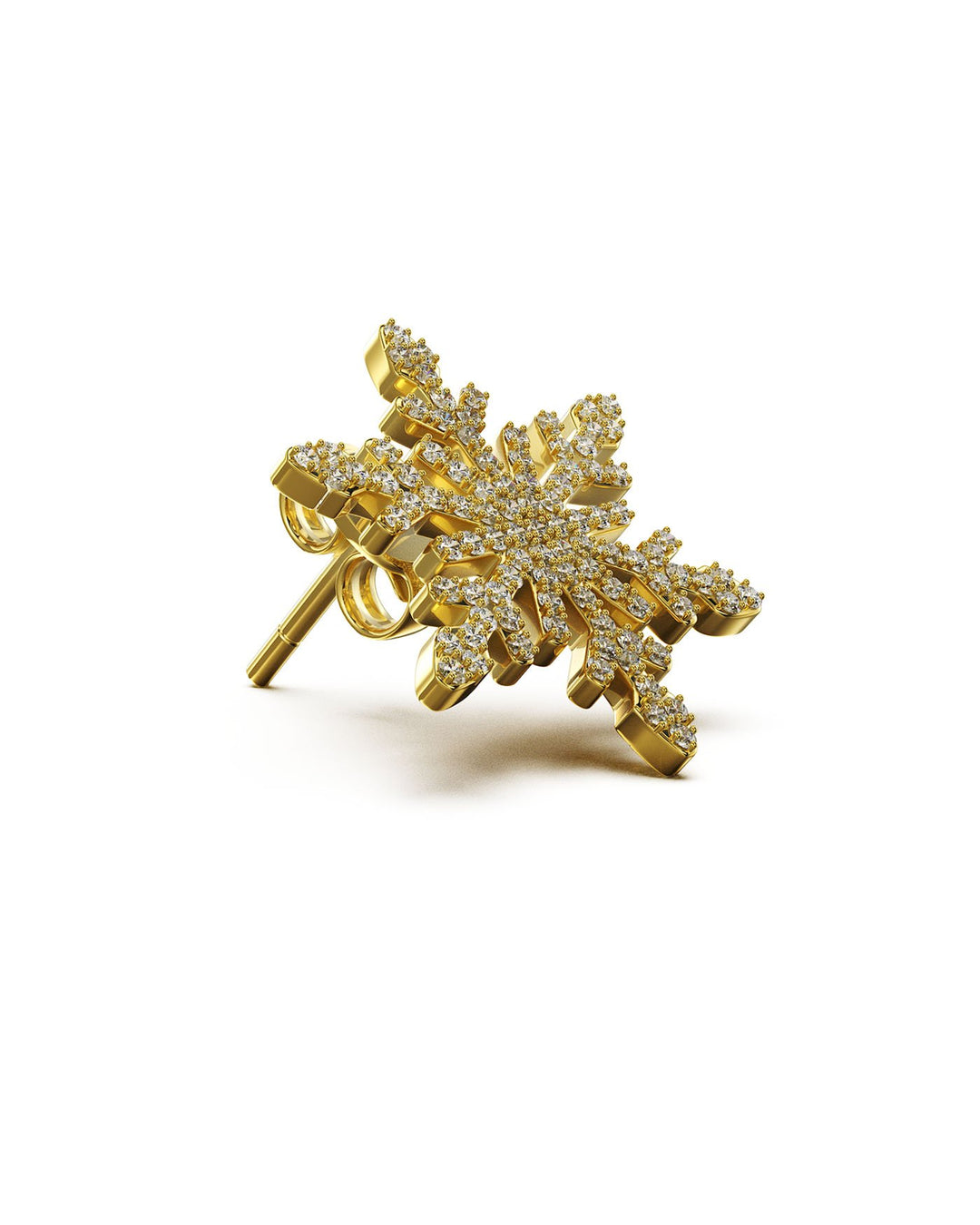 Orecchino Snowflake Pavé