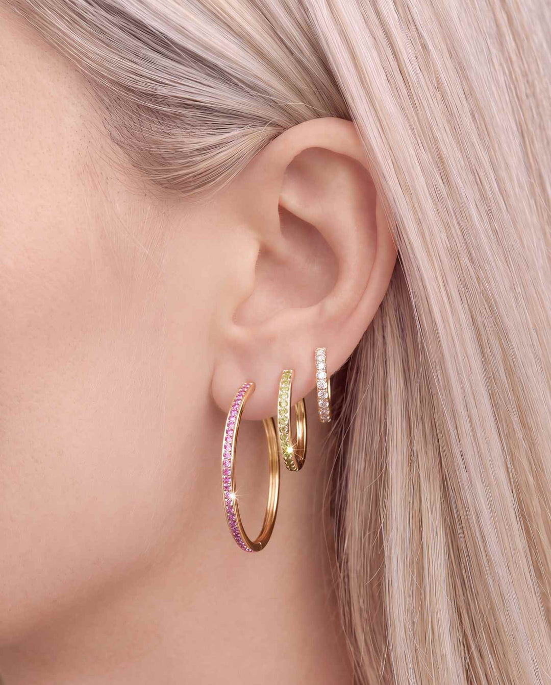 Hoop Pavé Rosa