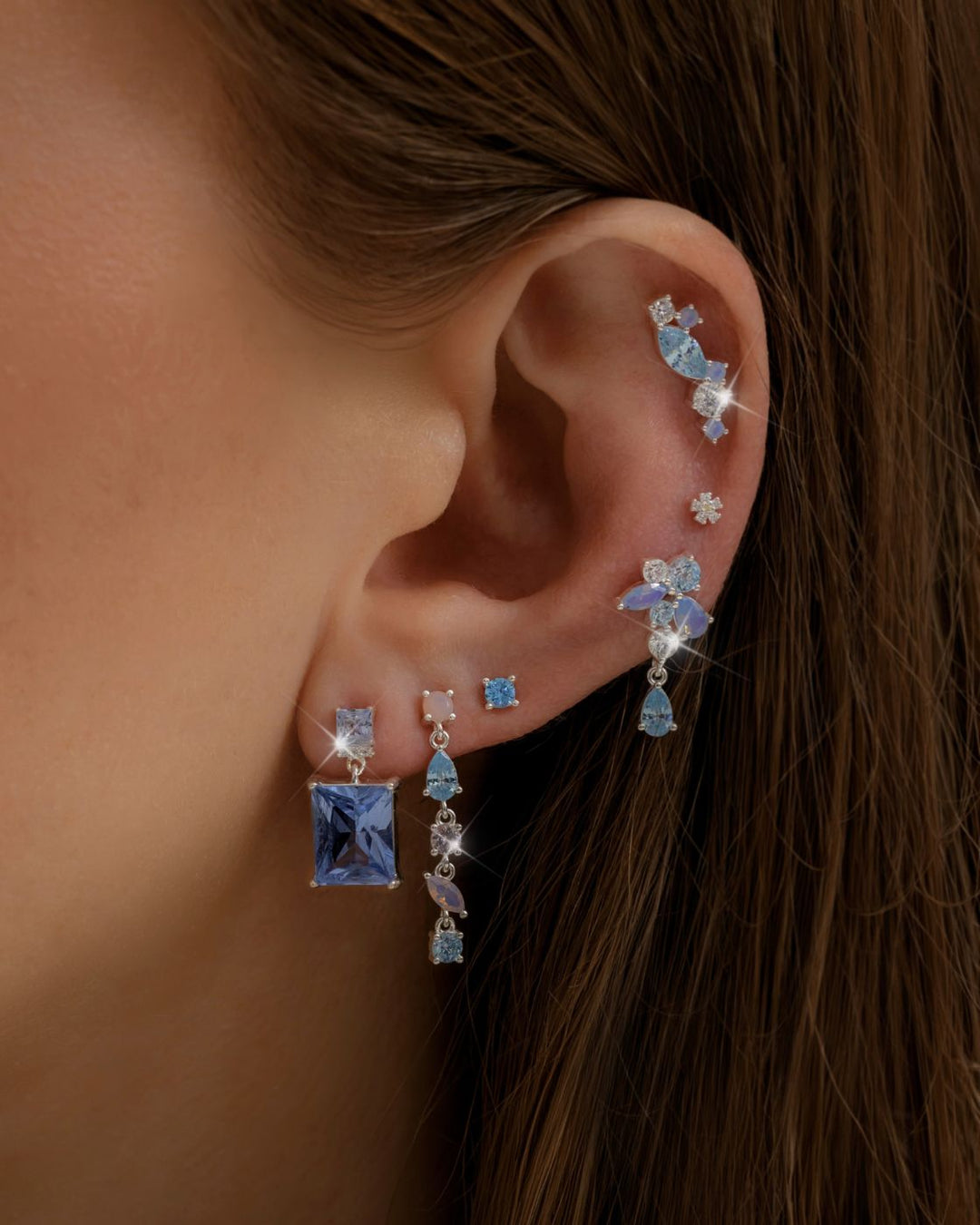 Orecchino Pendente Aquamarine