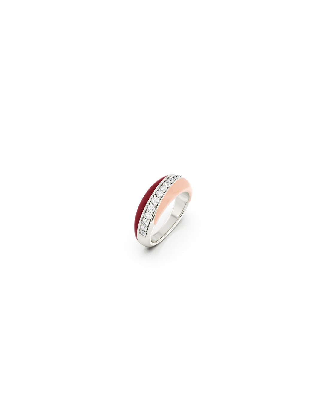 anello berry argento di lato