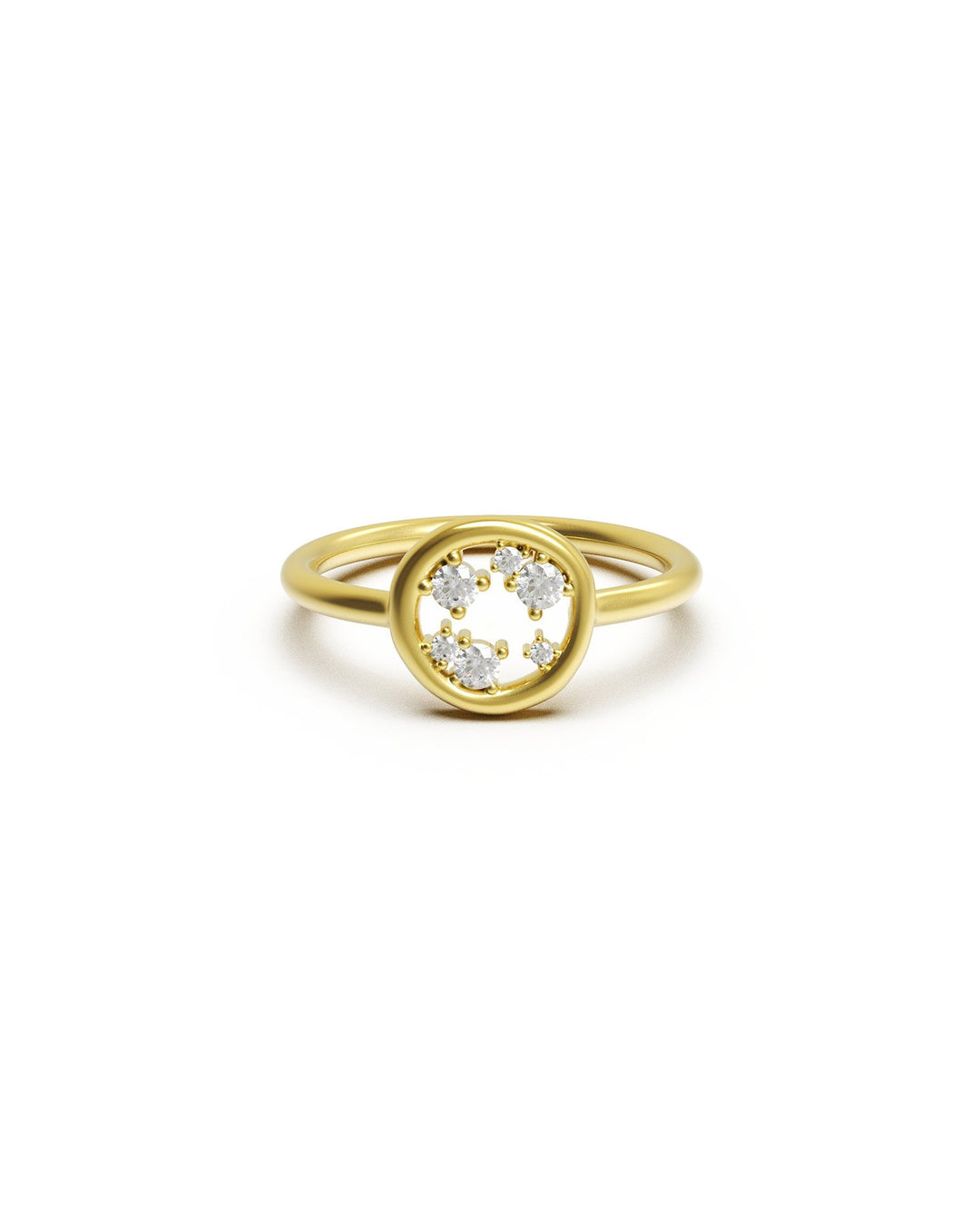 anello circle placcato oro