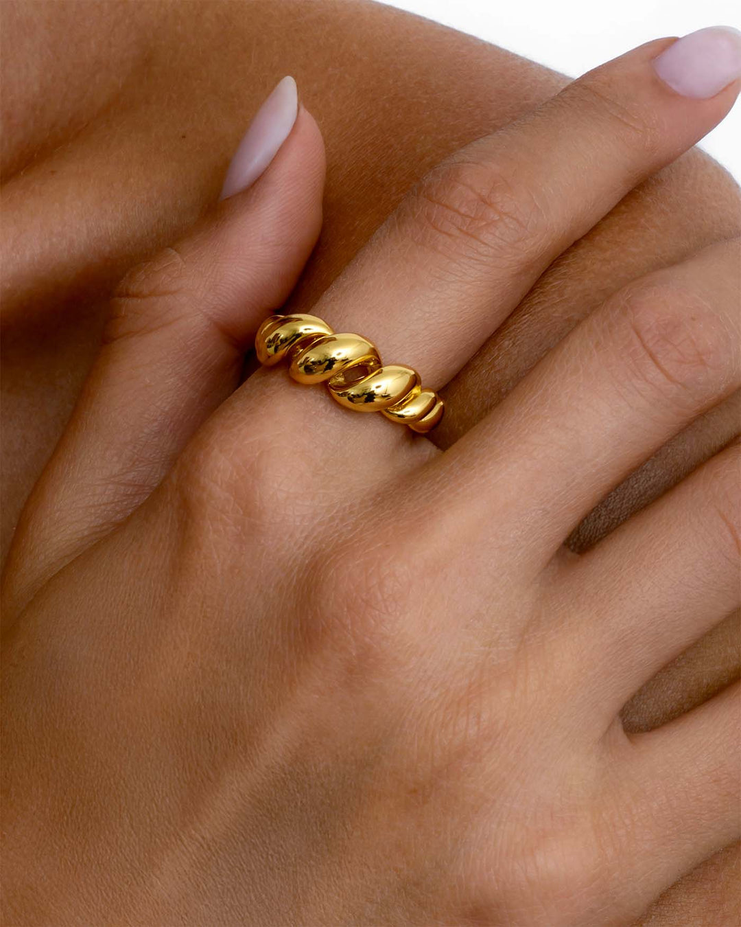 anello intrecciato bold oro