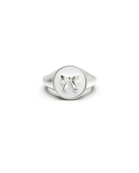Anello Con Fiocco In Argento Sterling – Elegante Gioiello Stile Natalizio Per Donna (Oro)