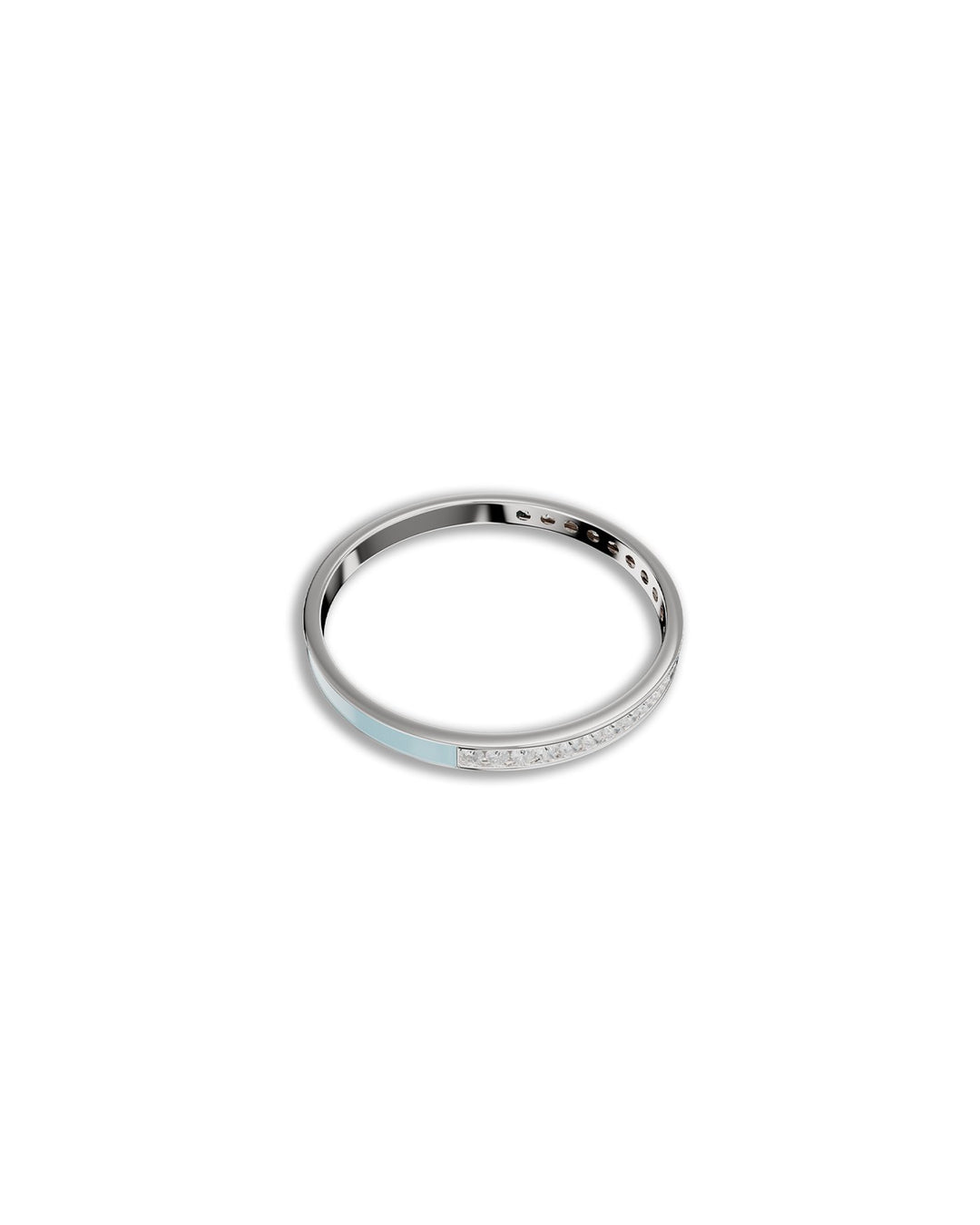 anello glossy argento visto dall'alto