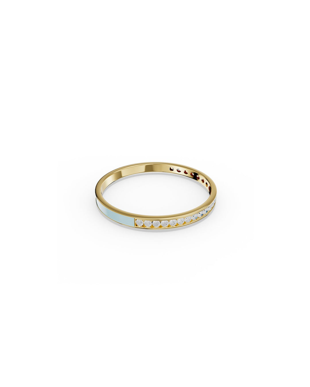 anello glossy placcato oro frontale