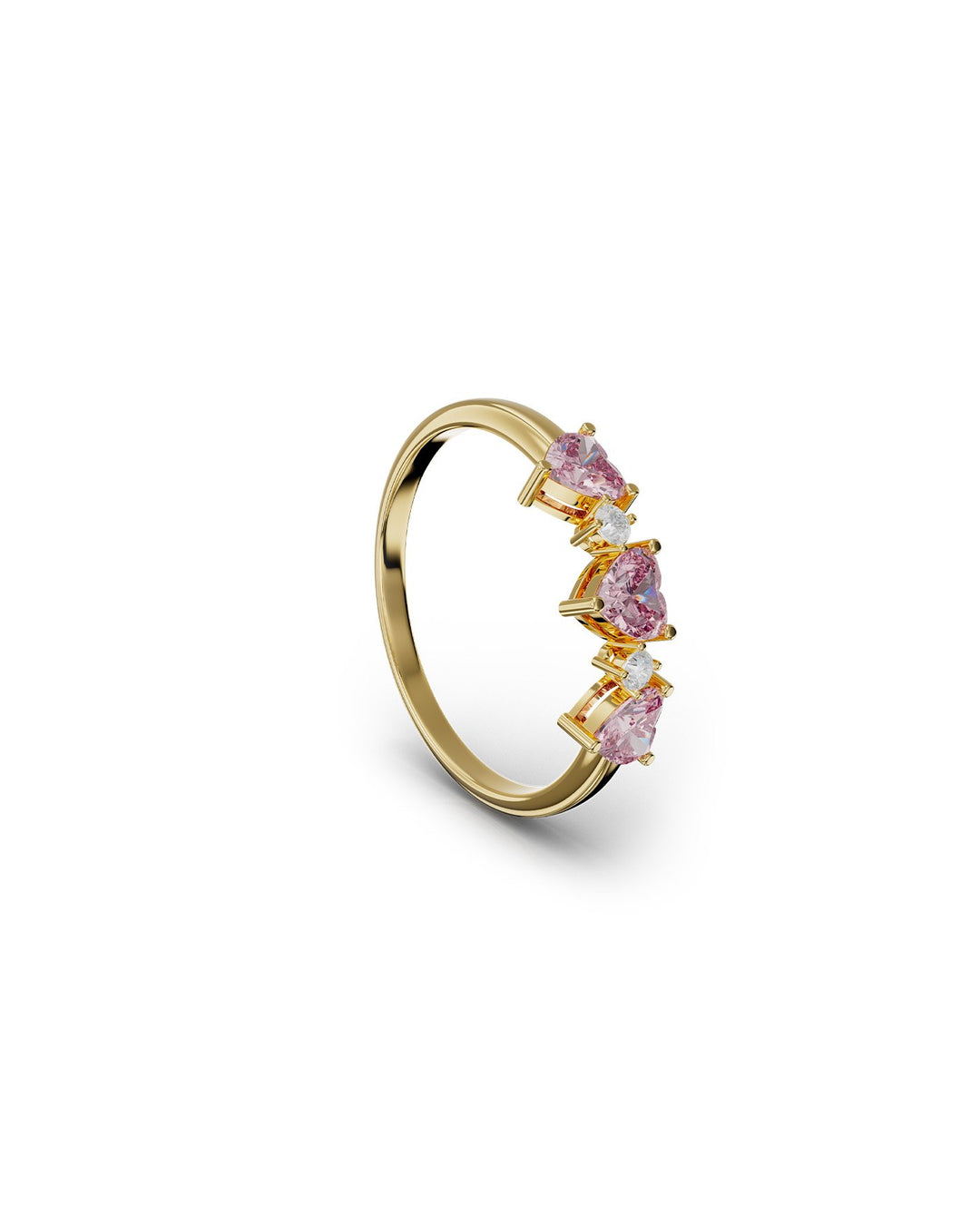 anello heartly placcato oro