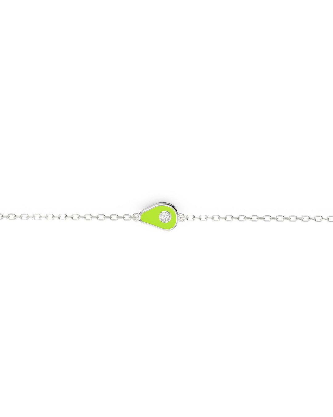 dettaglio del bracciale avocado argento