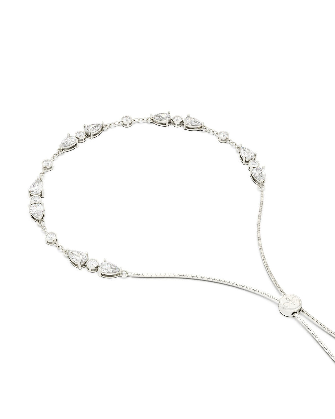 bracciale argento con slider e pietre bianche