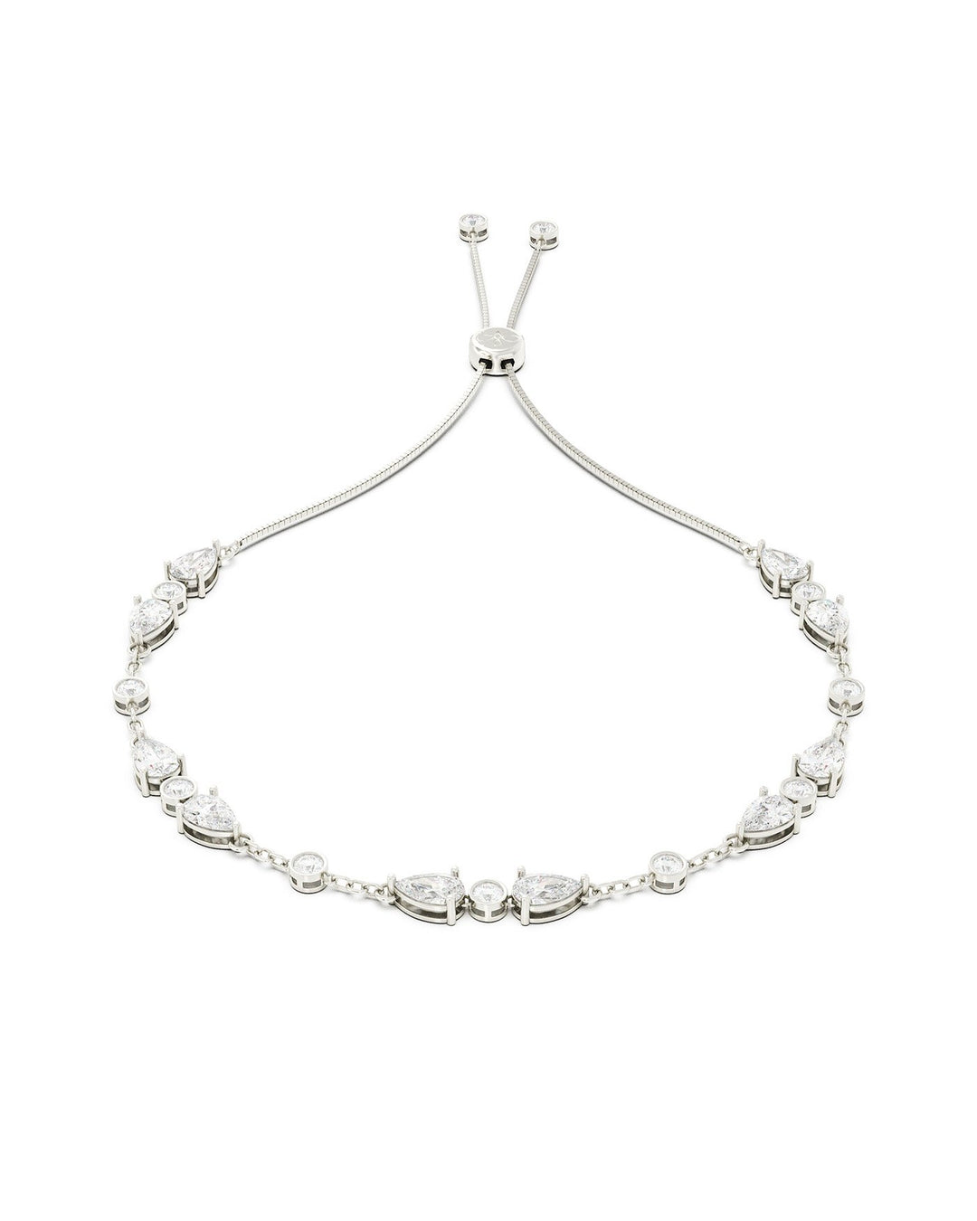 bracciale slider con pietre bianche argento