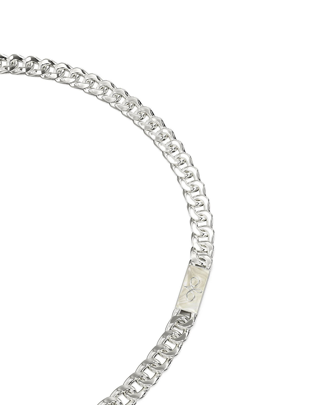 dettaglio del bracciale grumetta argento