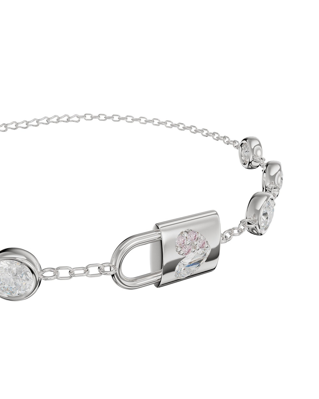 dettaglio del bracciale heartlock argento