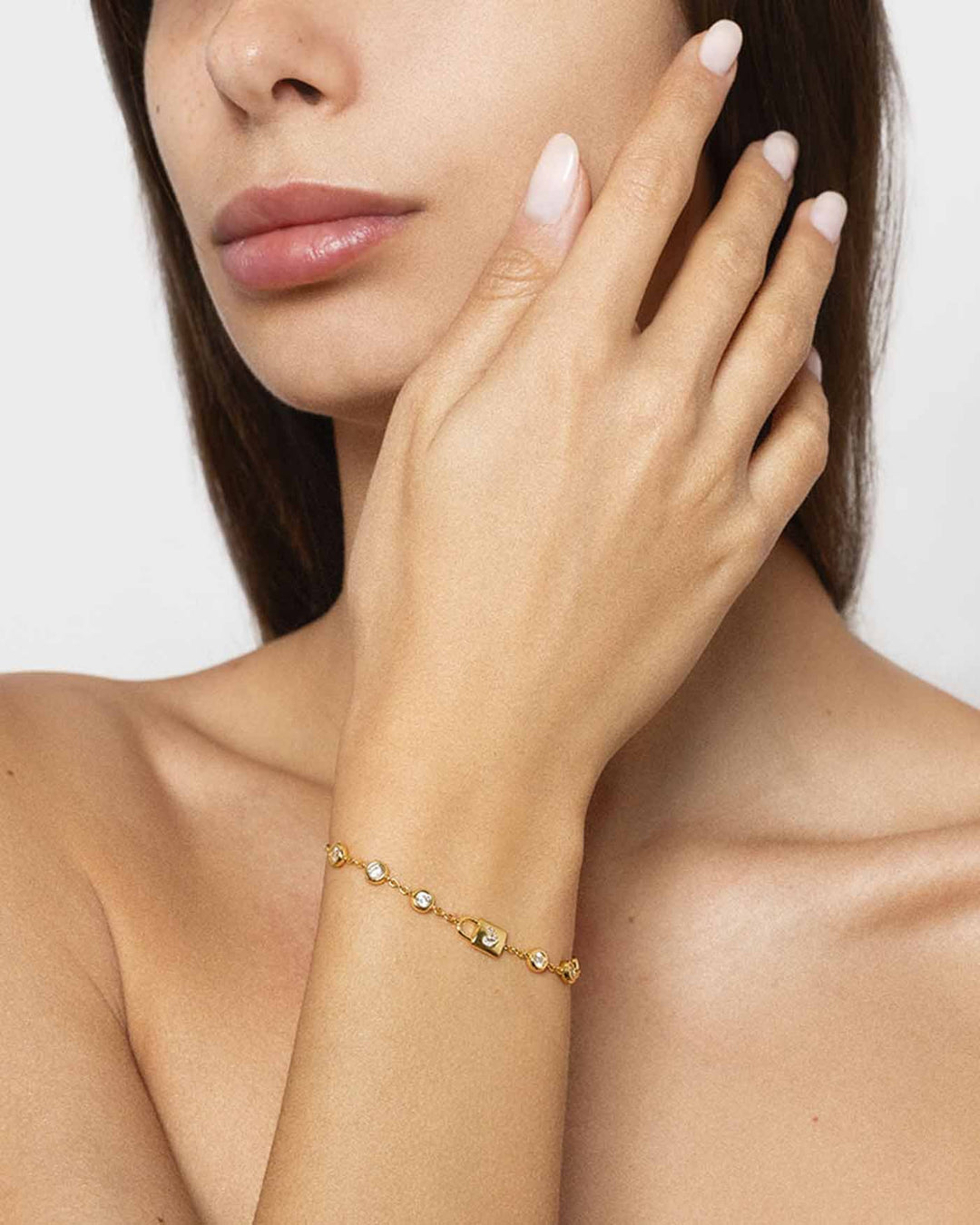 bracciale heartlock placcato oro indossato
