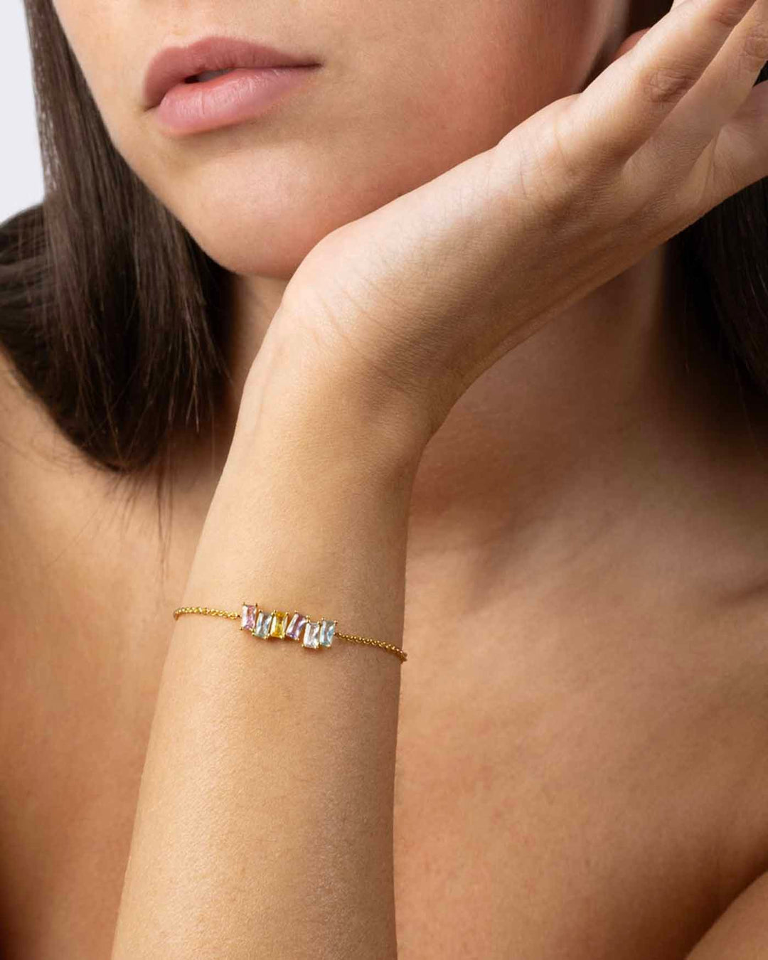 bracciale heavenly placcato oro indossato