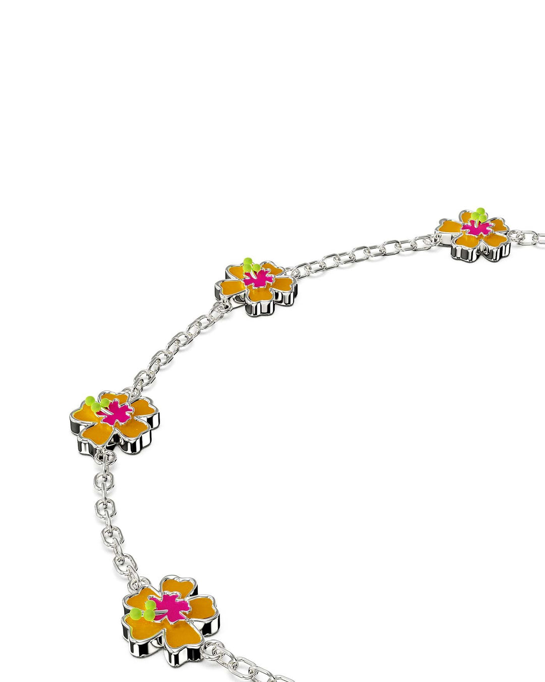 dettaglio del bracciale ibisco argento