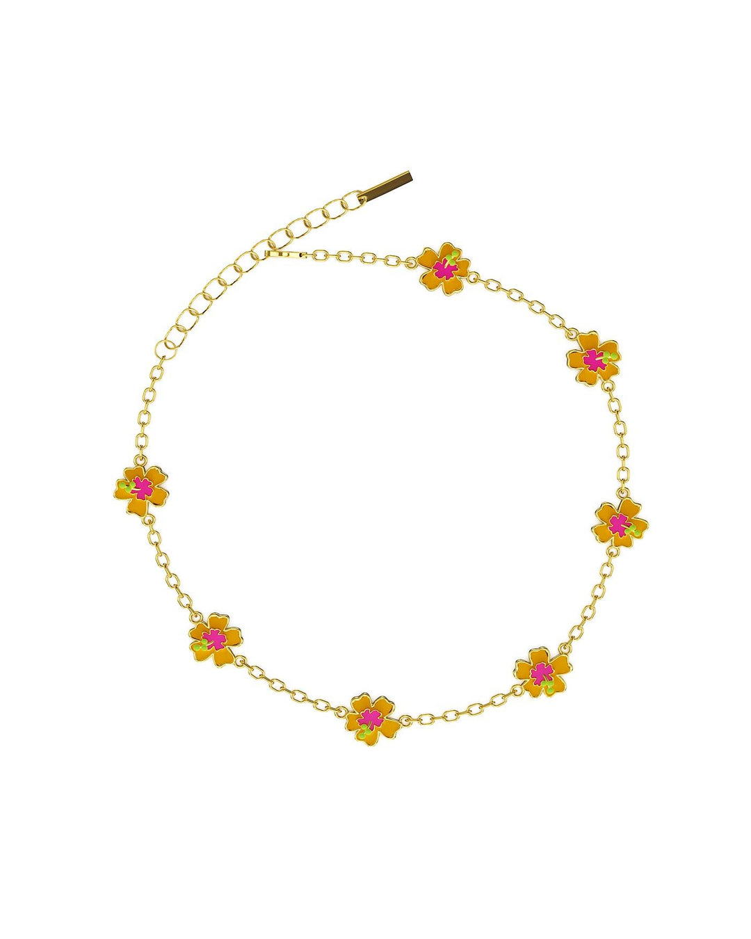 bracciale ibisco placcato oro