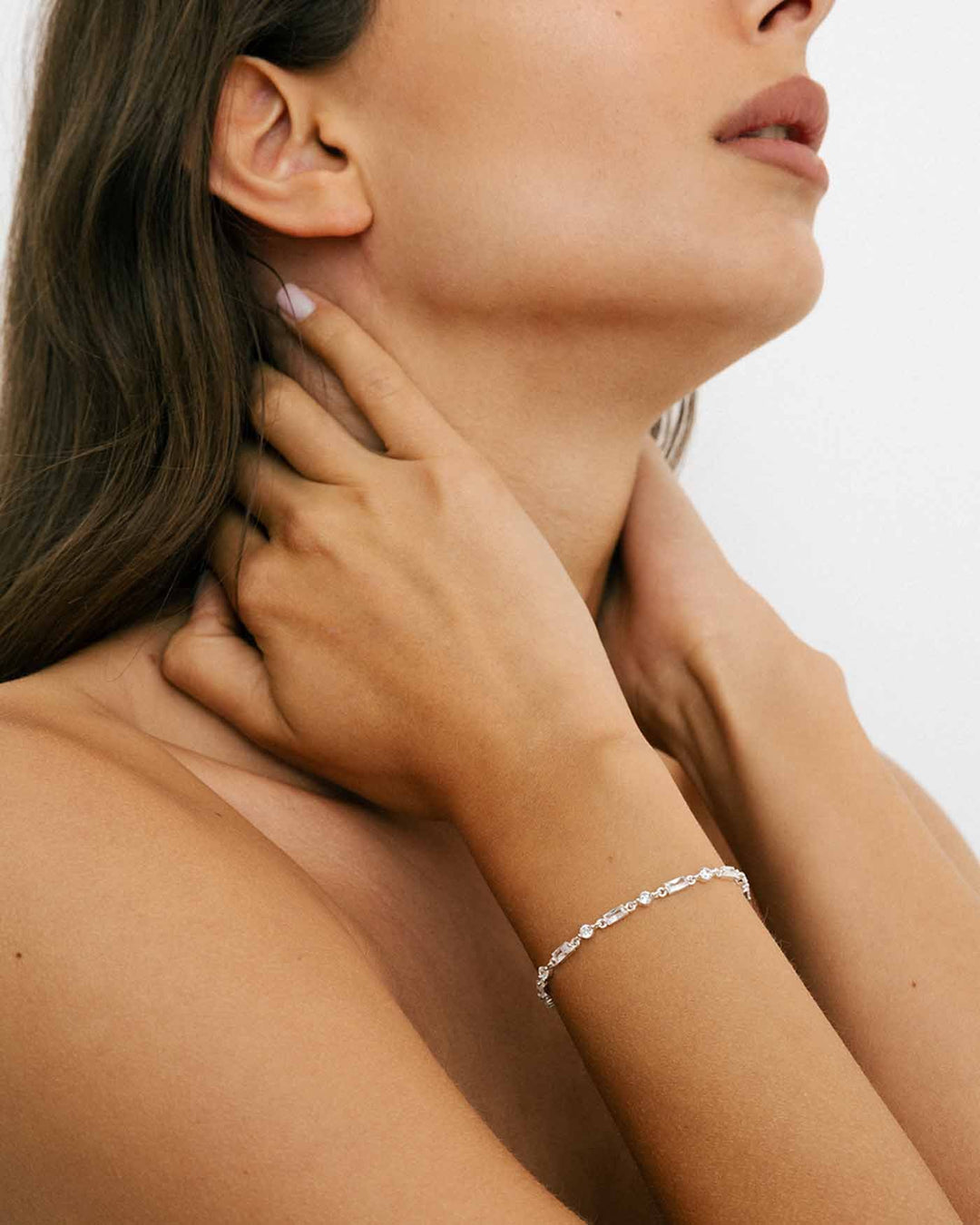 bracciale imperial argento indossato su modella