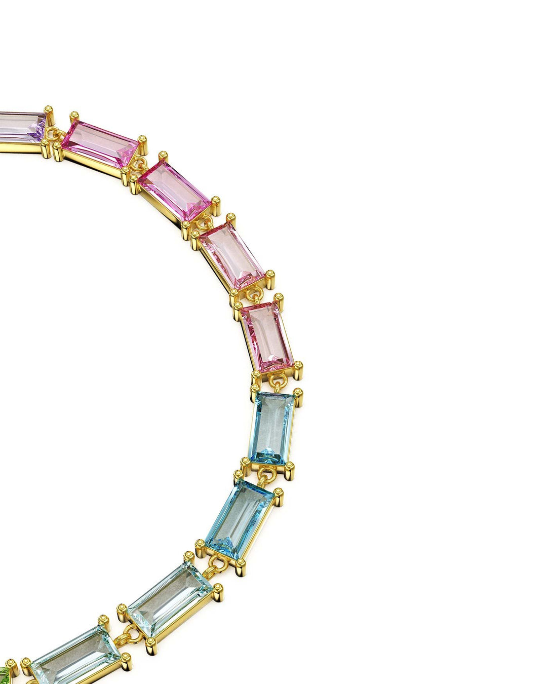 dettaglio del bracciale rainbow placcato oro