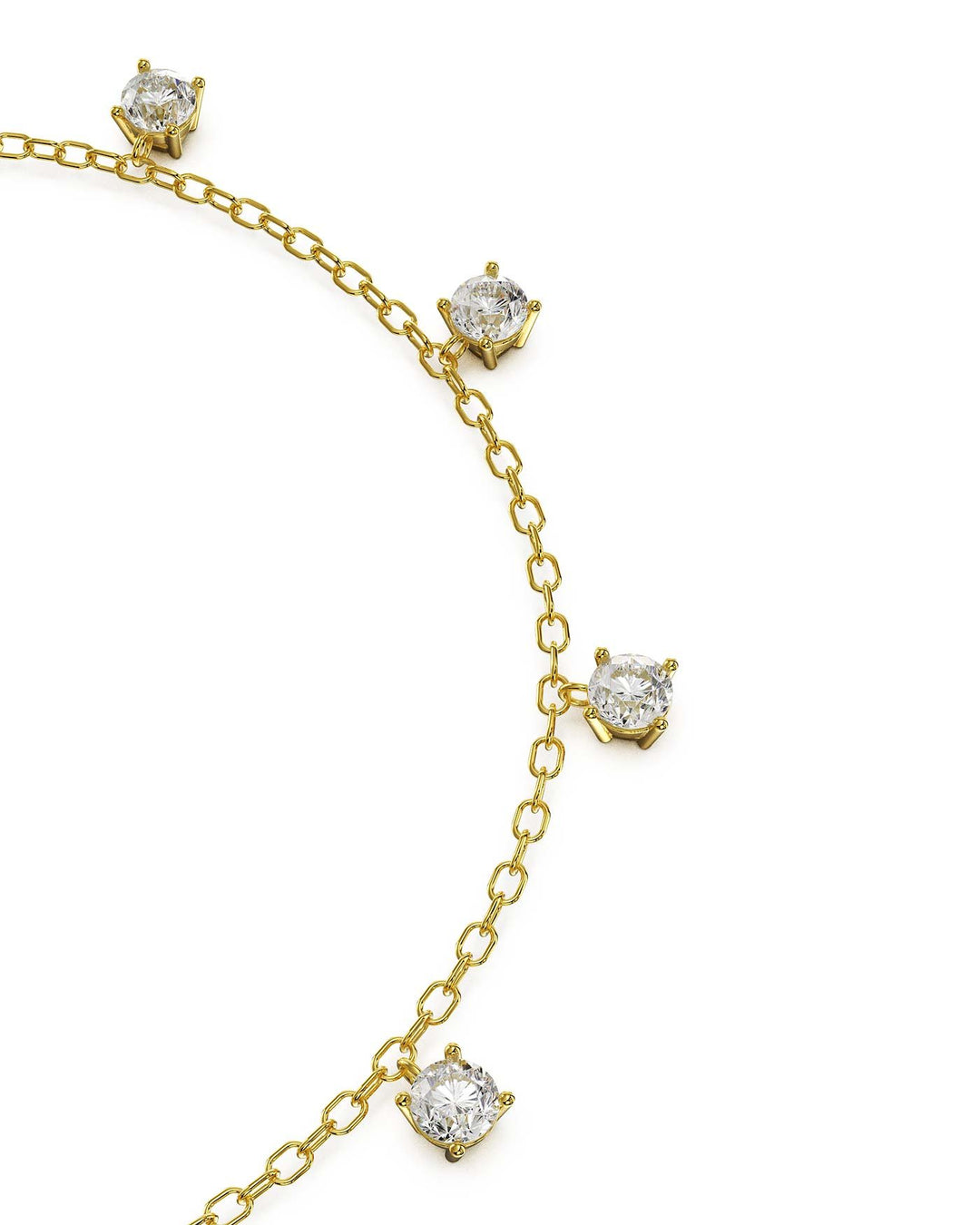 dettaglio del bracciale zirconia bianco placcato oro