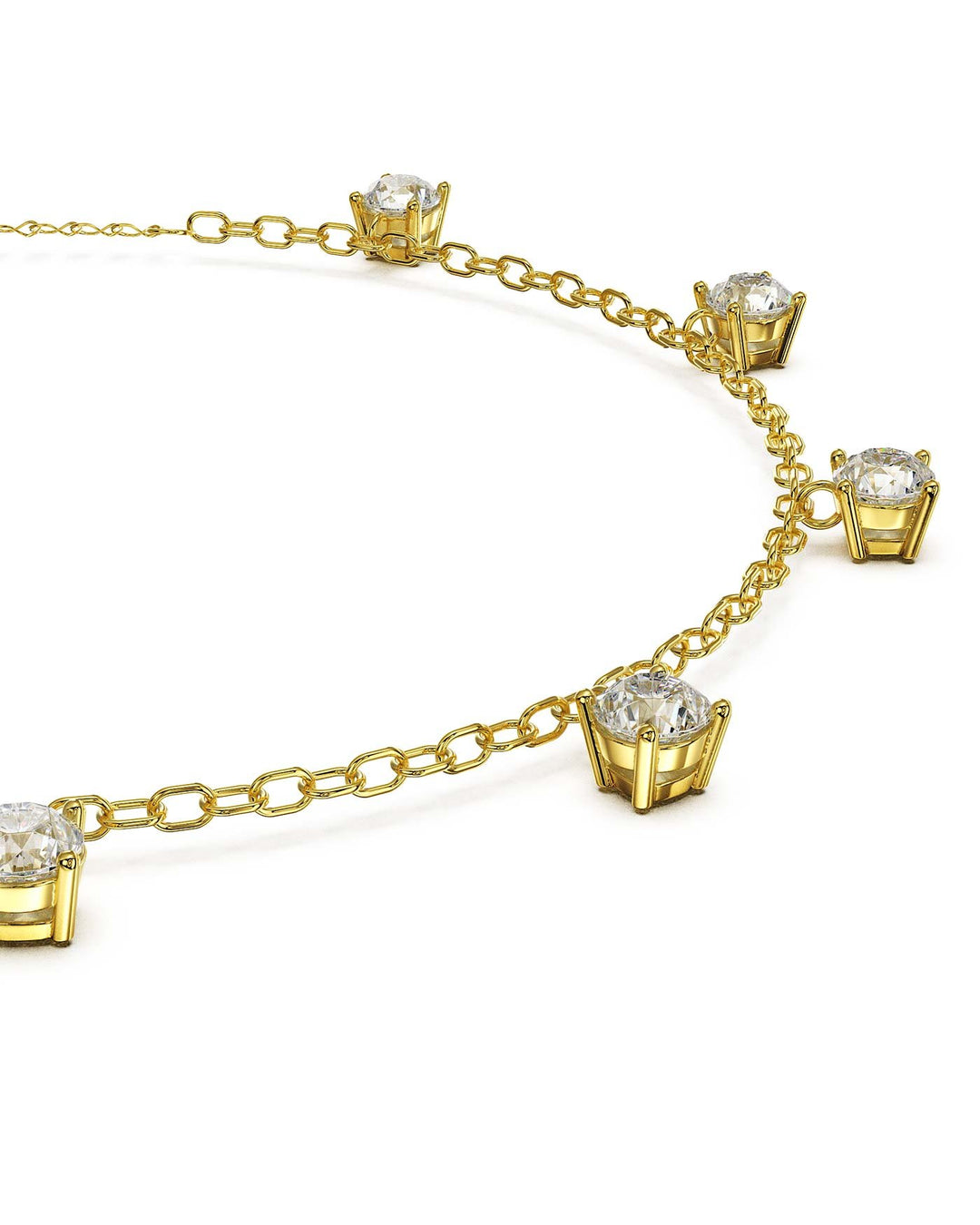 bracciale zirconia bianco placcato oro laterale