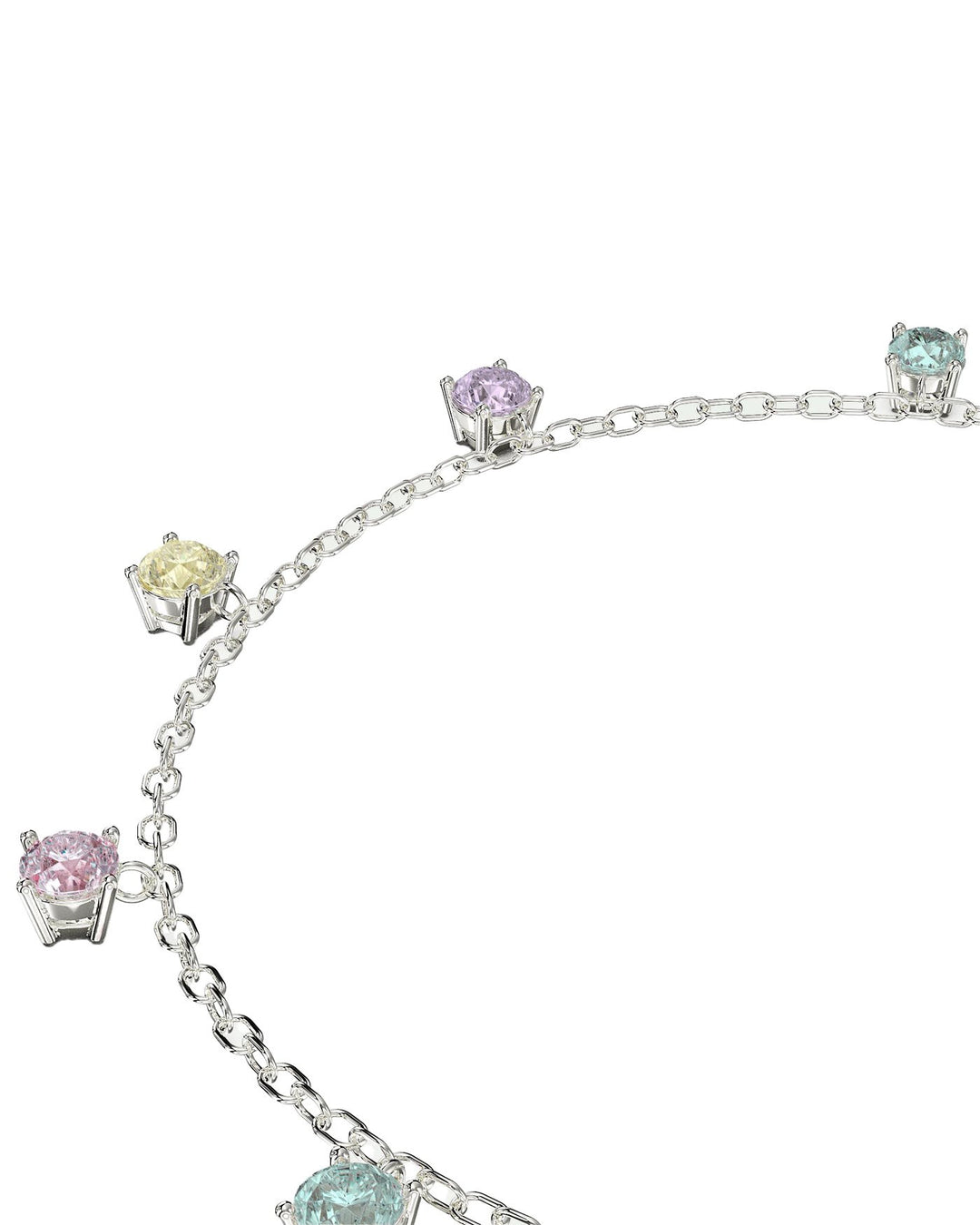 dettaglio del bracciale zirconia pastello argento