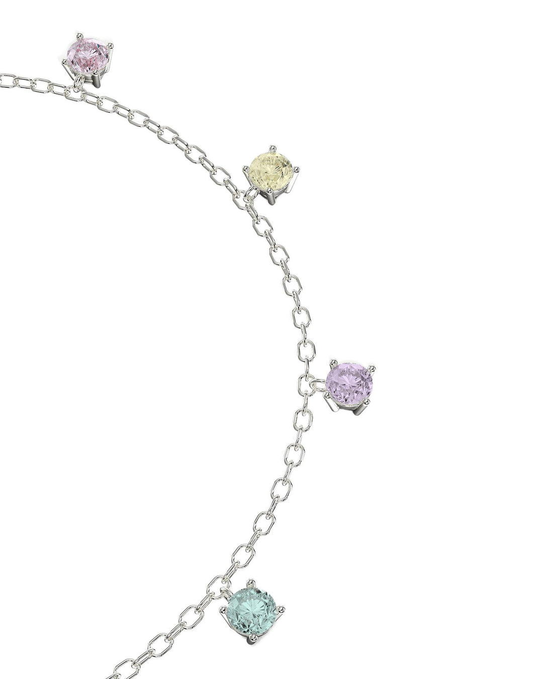 dettaglio del bracciale zirconia pastello argento