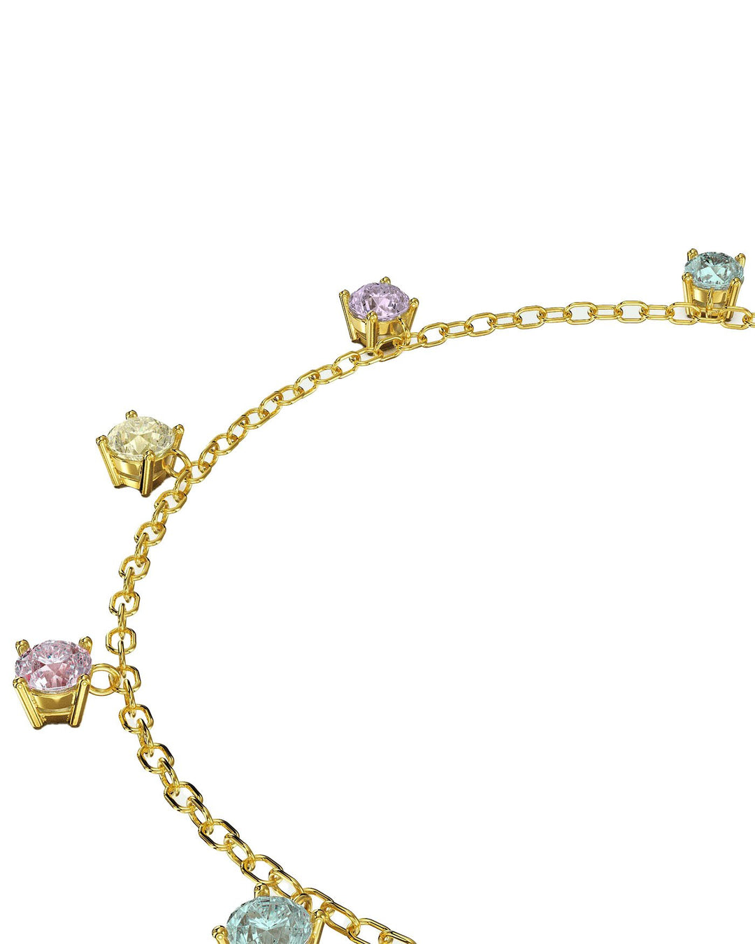 dettaglio del bracciale zirconia pastello placcato oro